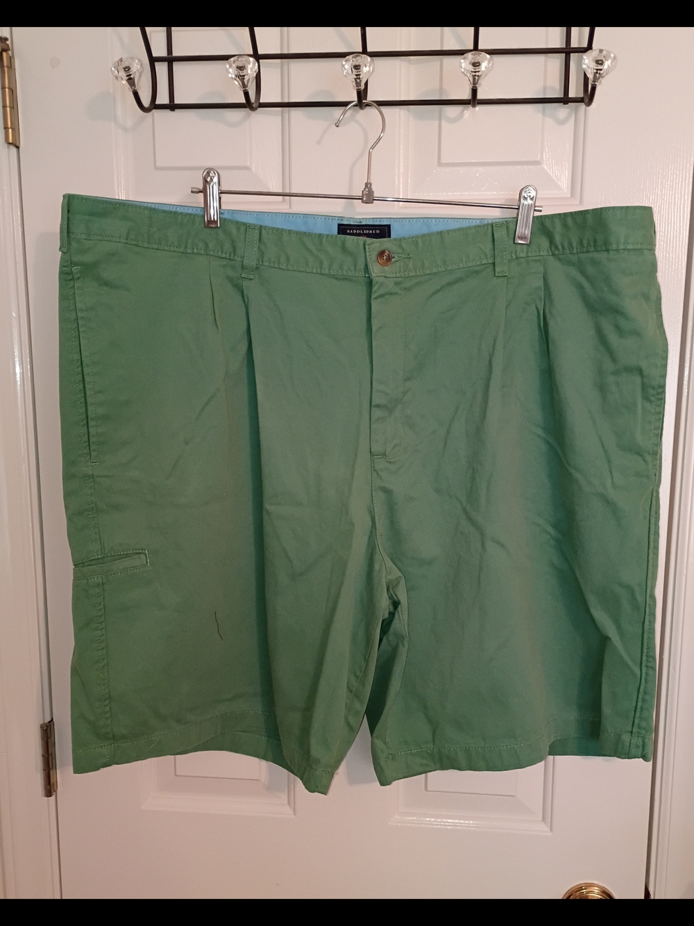 Big & Tall Saddlebred Men’s Olive Green Shorts 48" W × 10" Inseam